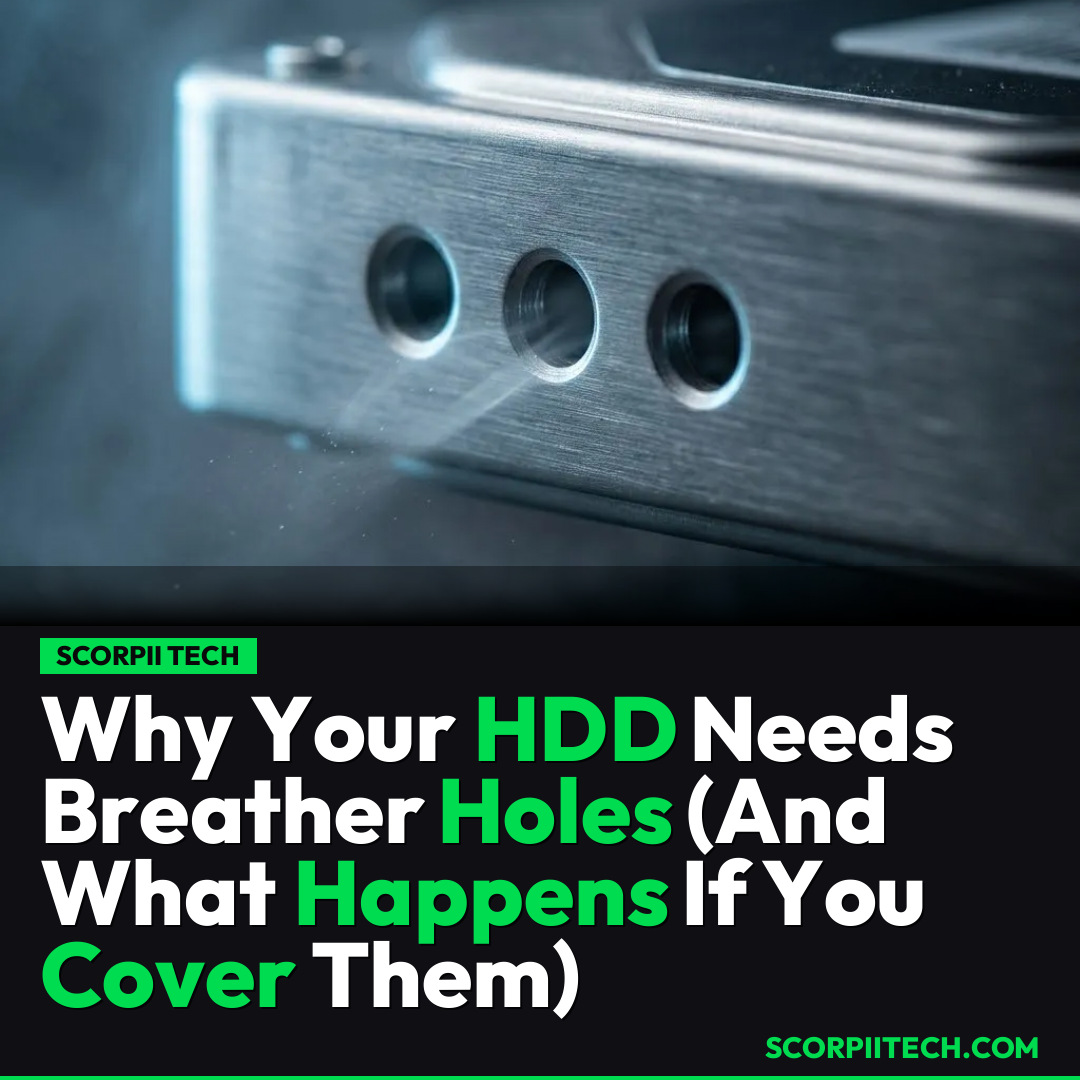 Why Your HDD Needs Breather Holes (And What Happens If You Cover Them)