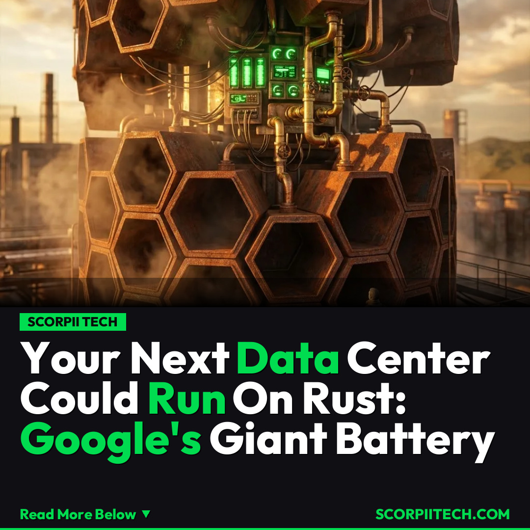 Your Next Data Center Could Run On Rust: Google's Giant Battery