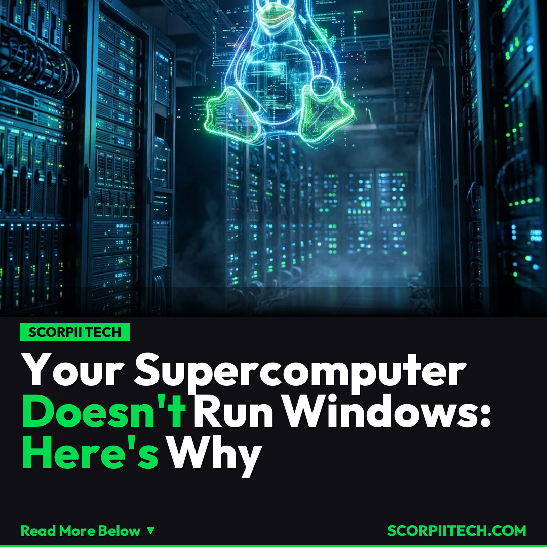 Your Supercomputer Doesn't Run Windows: Here's Why